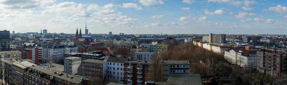 Panorama über die Dächer von Hamburg
