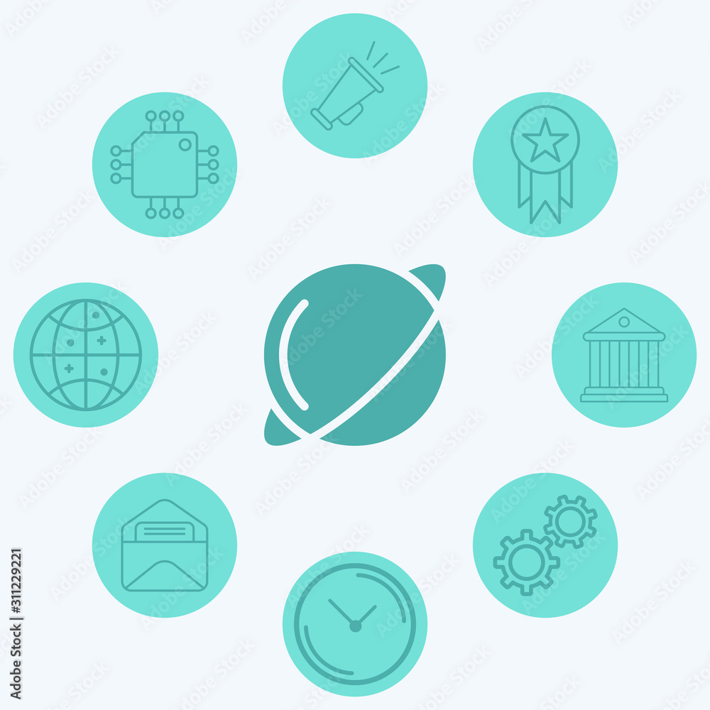 Saturn vector icon sign symbol Saturn vector icon sign symbol