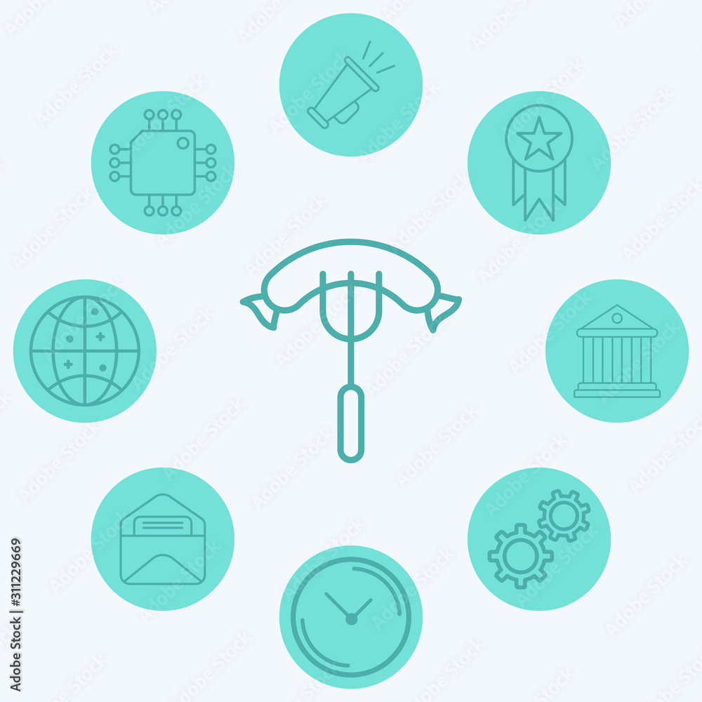 Sausage vector icon sign symbol Sausage vector icon sign symbol