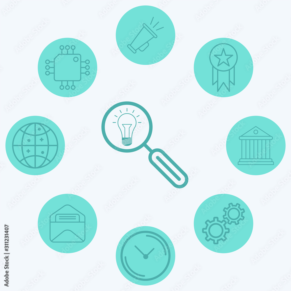 Search idea vector icon sign symbol Search idea vector icon sign symbol