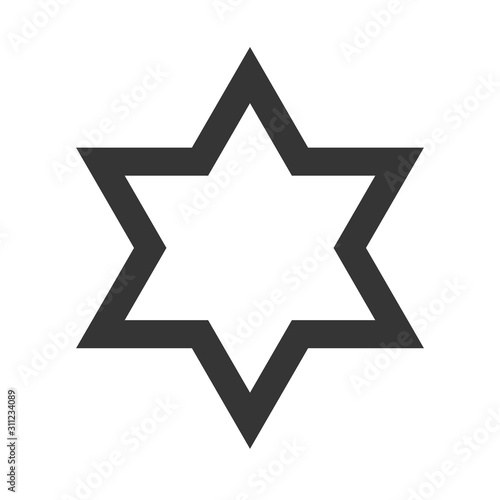 Vector Star of David isolated.