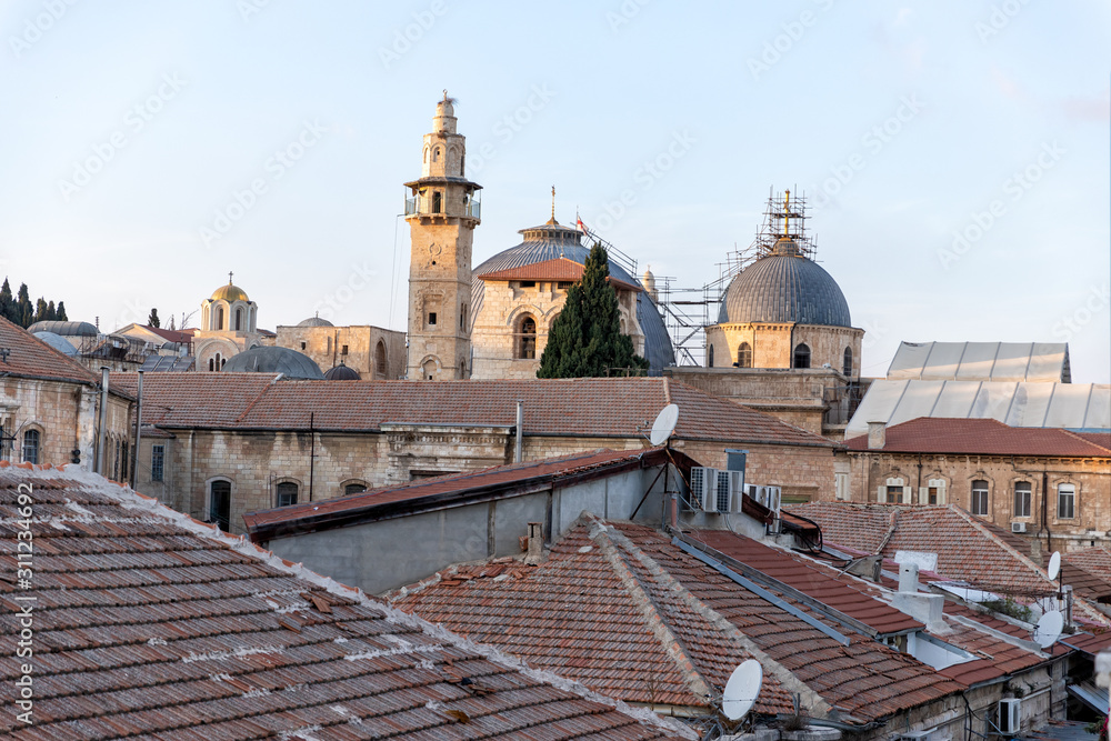 rooftops of jerusalem in the old city
