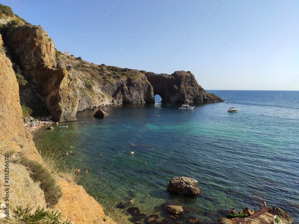 Coast of sea, cape of the sea, Crimea