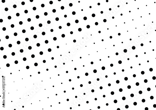 Abstract halftone dotted background. Futuristic grunge pattern, dot and circles. Vector modern optical pop art texture for posters, sites, business cards, cover, postcards, labels, stickers layout.