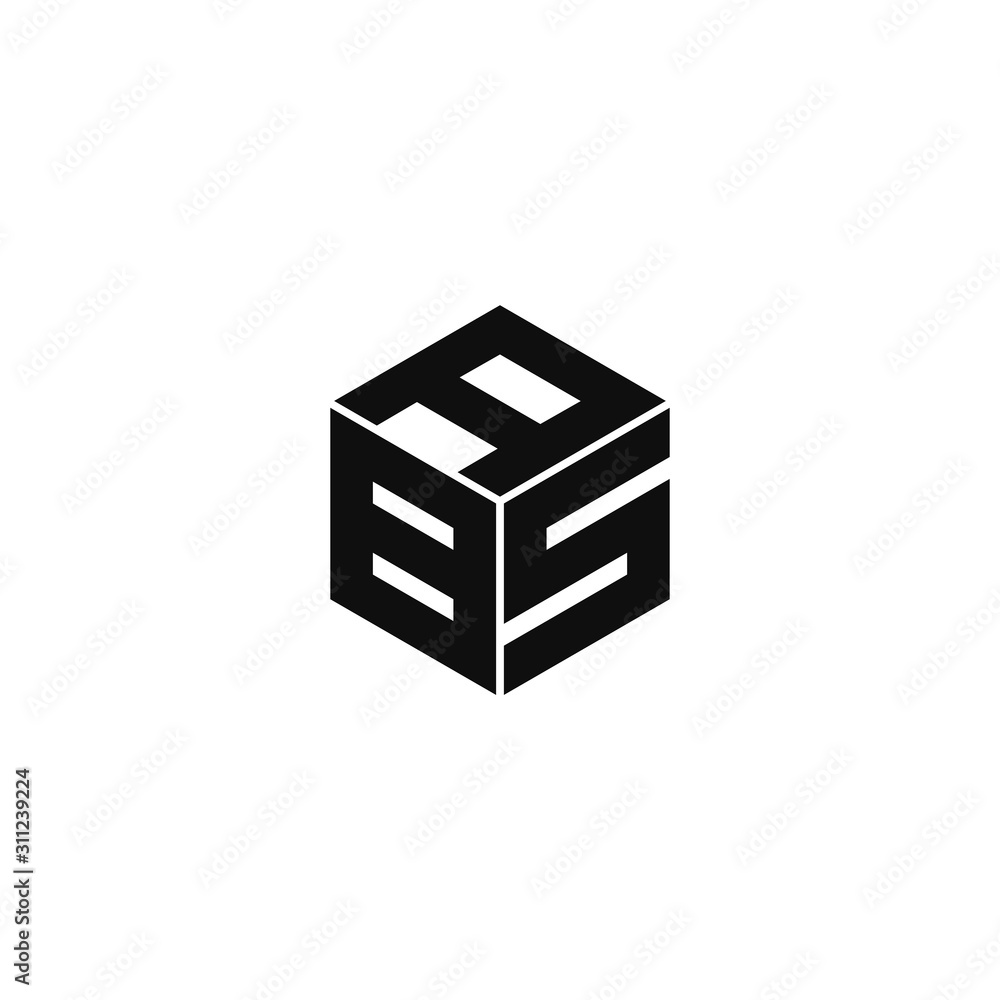ABS triple cubic alphabet letter vector geometric font icon & Logo for your design. ABS triple cubic alphabet letter vector geometric font icon & Logo for your design.