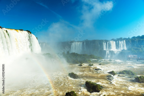 Waterfalls Cataratas Foz de Iguazu  Brazil.