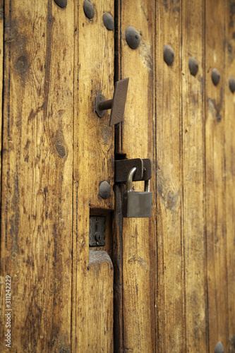 Wooden door lock © celiafoto