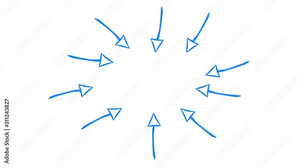 Blue Arrows animation on white background Blue Arrows animation on white background