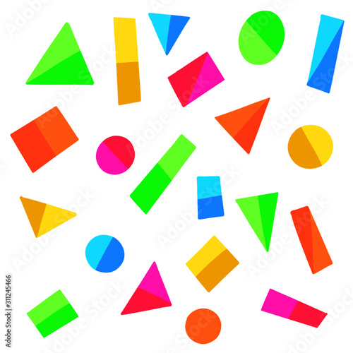 Free Download Abstract 80s Style Geometric Style Square Triangle Pattern Vector Illustration - GFXLoad