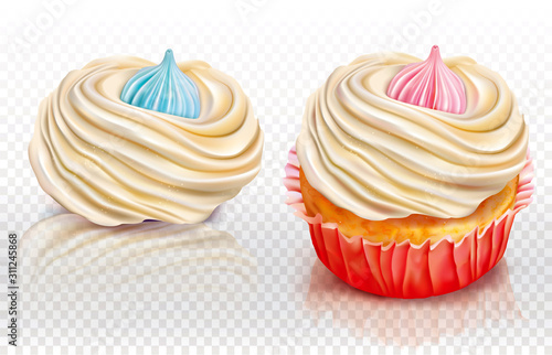Swirling meringue cream