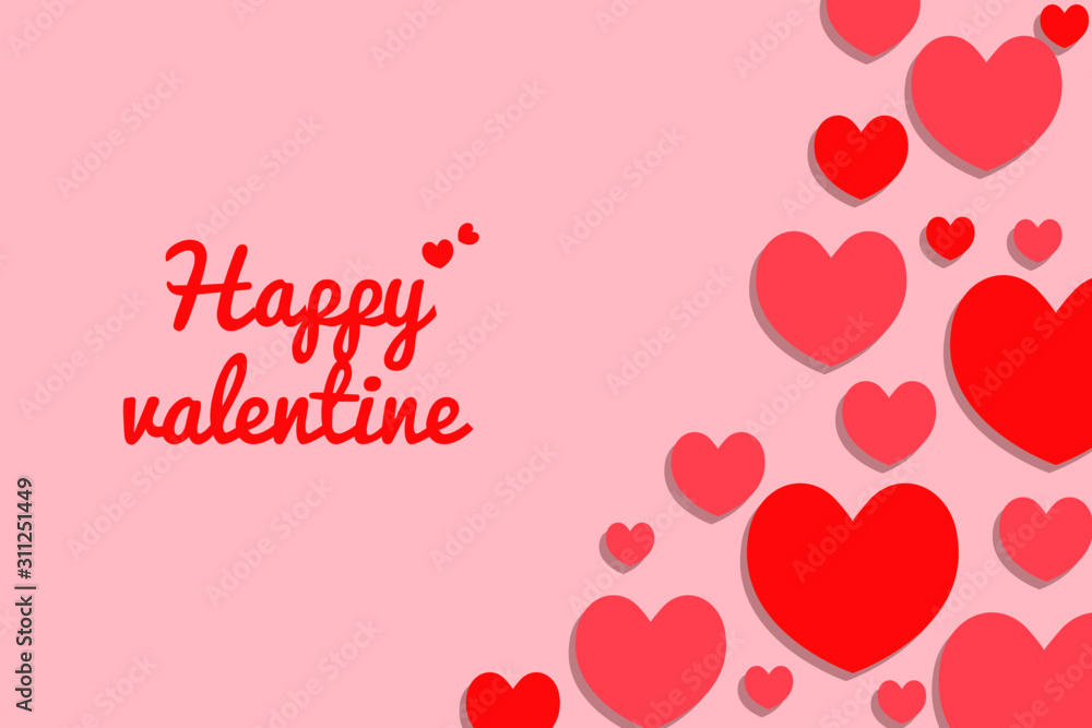 Happy valentine text background