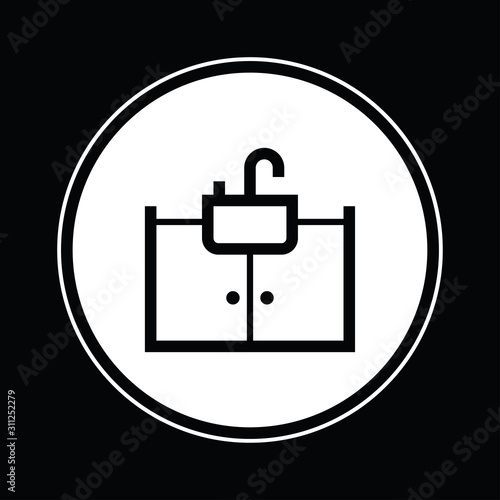 Bathroom sink icon for web and mobile