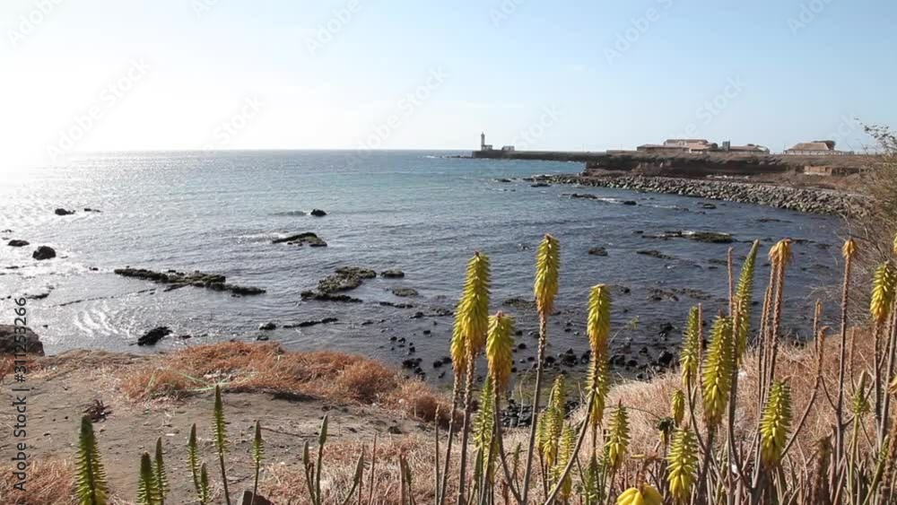 rocky shore of Santiago Island in Cape Verde rocky shore of Santiago Island in Cape Verde