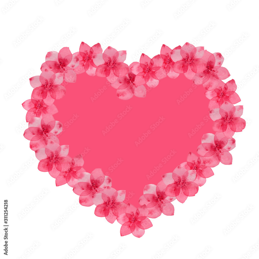 Obraz premium Heart made of roses