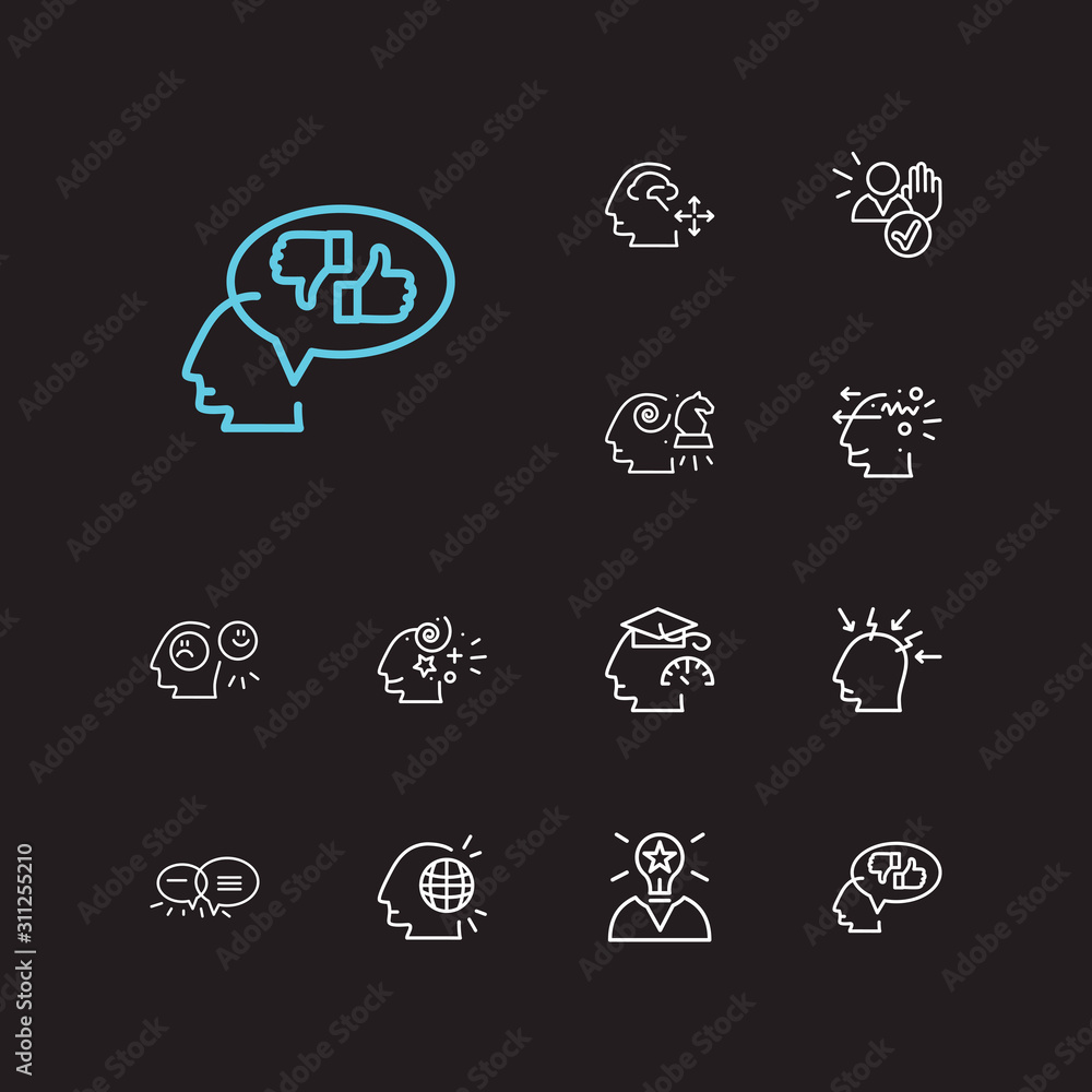 Anatomy icons set. Responsibility and anatomy icons with forward ...