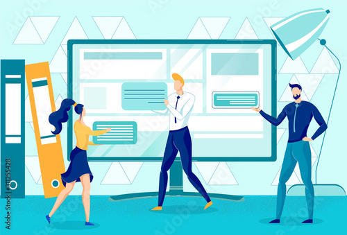 Office Workers Creating Unique Content for Site