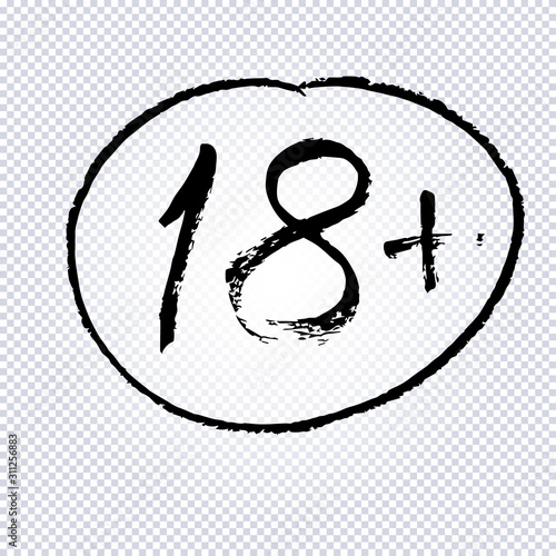 Under 18 years prohibition sign