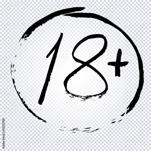Under 18 years prohibition sign