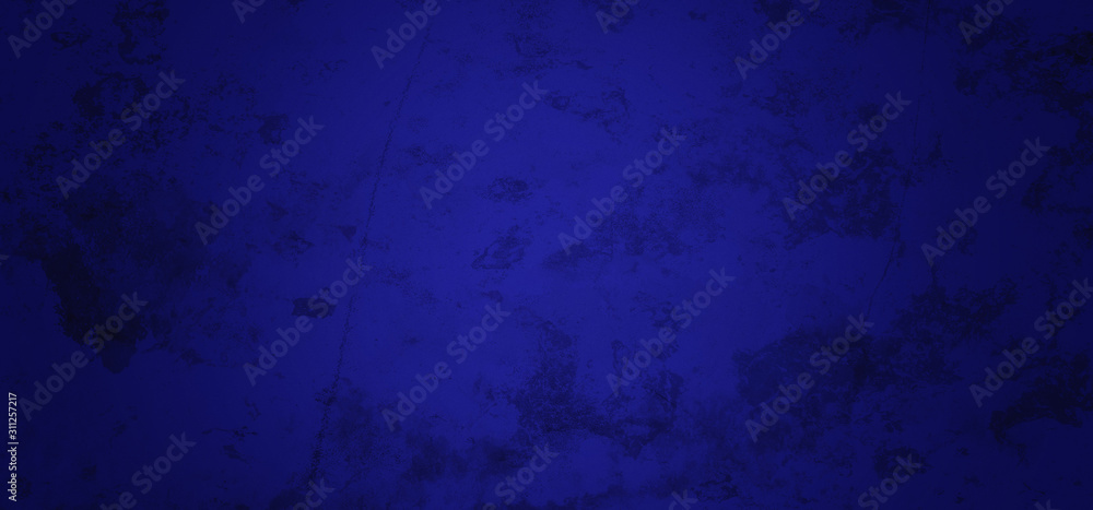 dark blue background in phantom blue color trend with grunge texture and old vintage distressed design