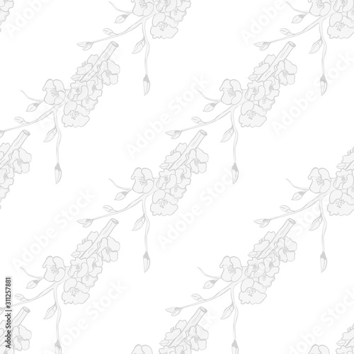 Vintage brunch gold collection for wallpaper design. Seamless vintage background. Botanical illustration. Spring floral texture. 