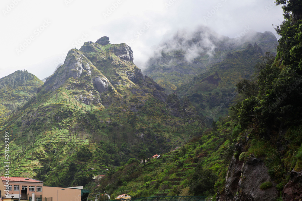 High rainfall mountains in Madeira in Portugal High rainfall mountains in Madeira in Portugal