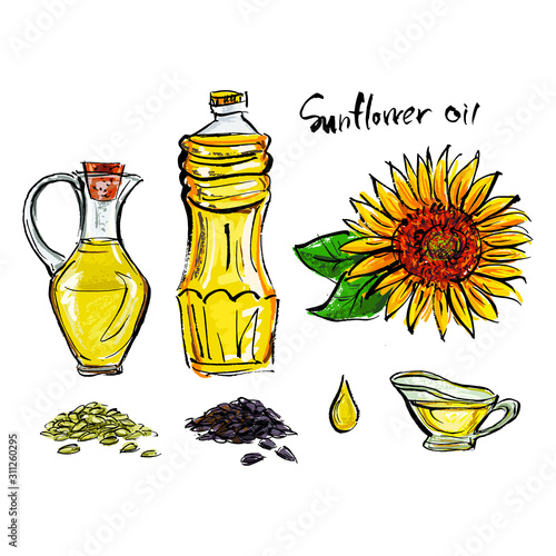 Sunflower oil and raw materials