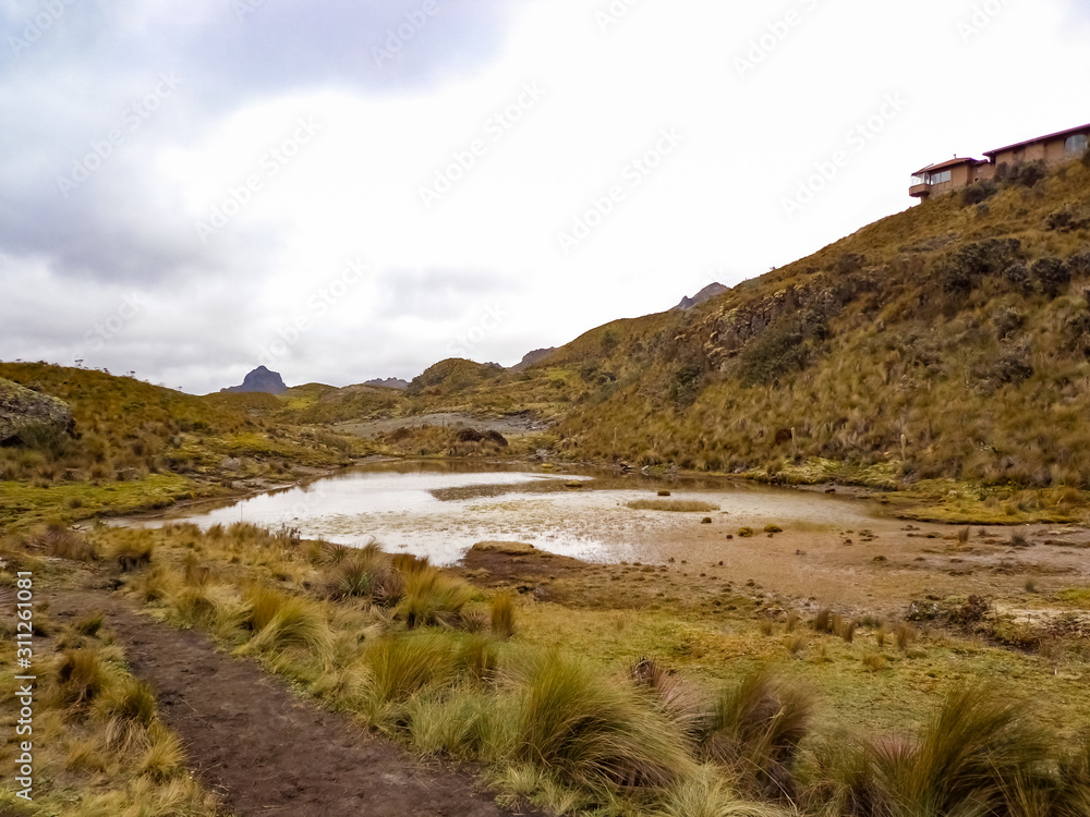 Cajas National Park in Ecuador. Andean highlands landscapes. Technical Office of the Park.