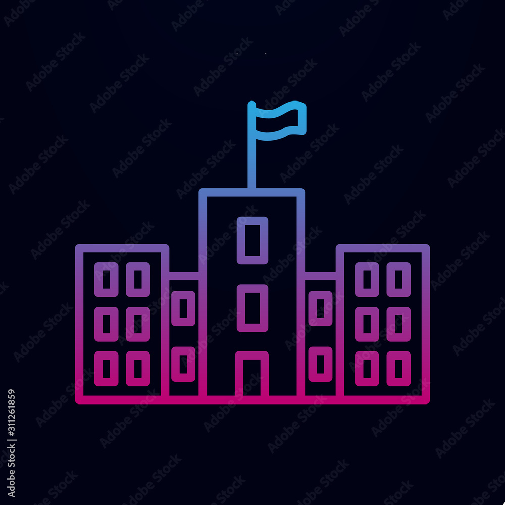School nolan icon. Simple thin line, outline vector of school icons for ui and ux, website or mobile application School nolan icon. Simple thin line, outline vector of school icons for ui and ux, website or mobile application