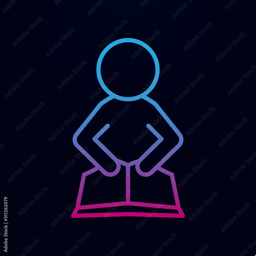 The student is engaged nolan icon. Simple thin line, outline vector of school icons for ui and ux, website or mobile application The student is engaged nolan icon. Simple thin line, outline vector of school icons for ui and ux, website or mobile application