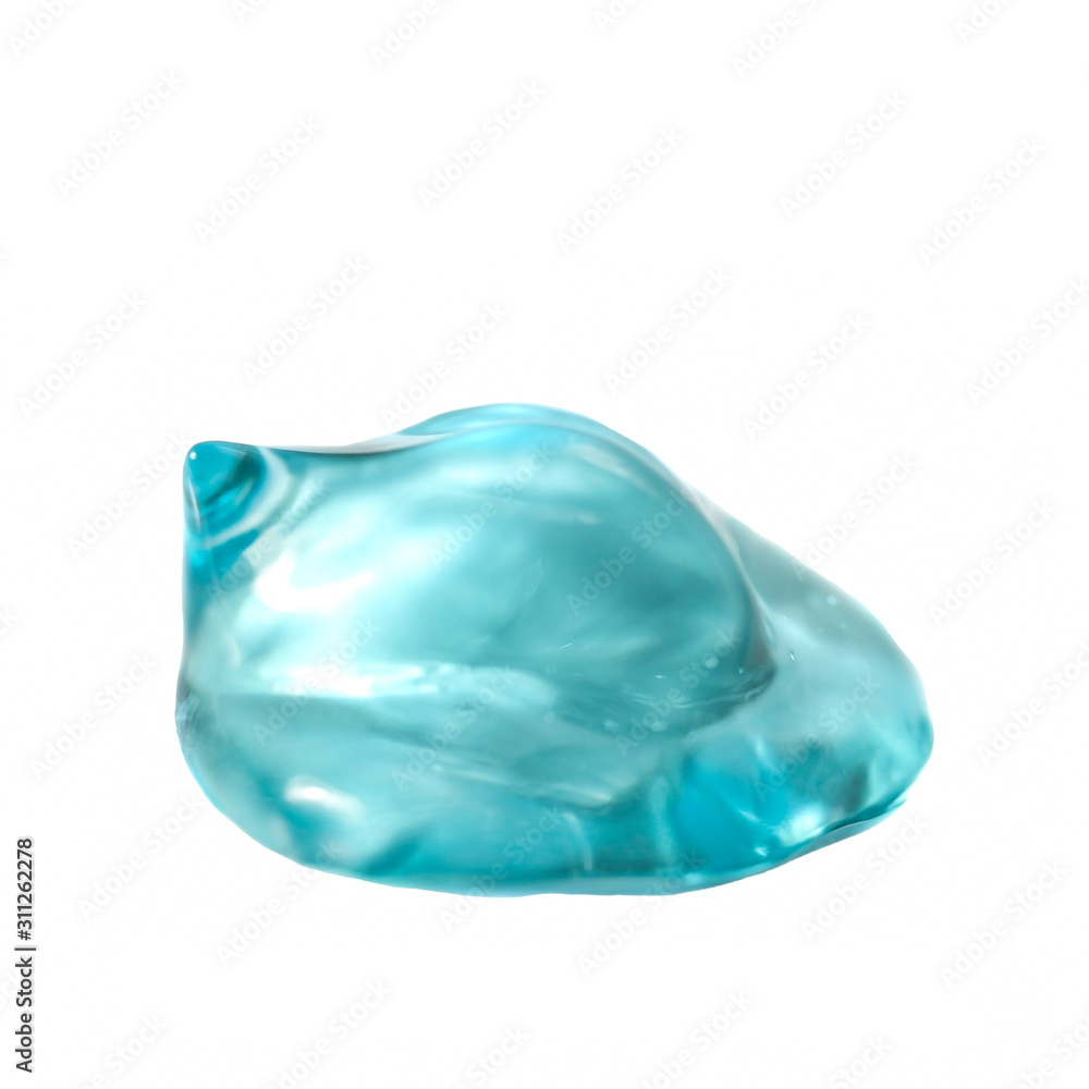 cosmetic gel drop textured turquoise color isolated cosmetic gel drop textured turquoise color isolated