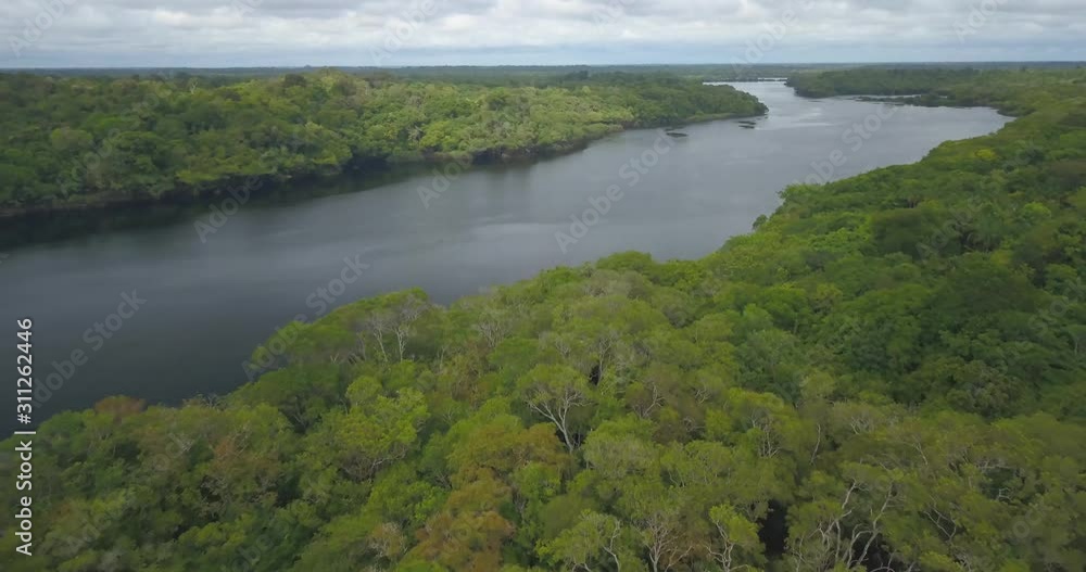 The Rio Negro forms the largest river archipelogues in the world in Anavilhanas National Park, in the middle of the Amazon rainforest. Amazonas, Brazil The Rio Negro forms the largest river archipelogues in the world in Anavilhanas National Park, in the middle of the Amazon rainforest. Amazonas, Brazil
