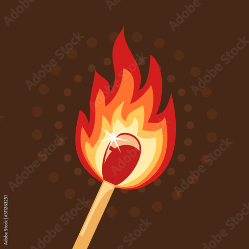 Burning match
