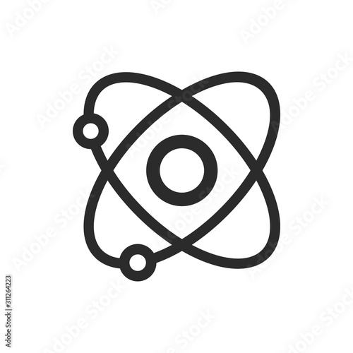 proton, neutron, electron vector icon.