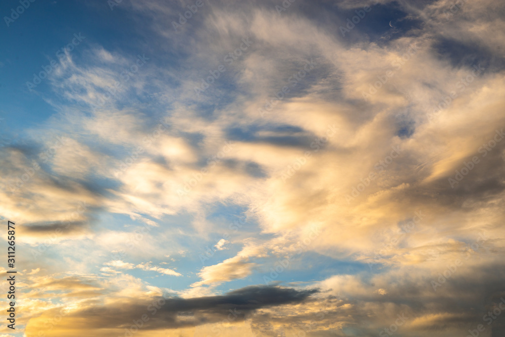 Epic and beautiful Skies Cloud Overlays during sunrise and sunset. Amazing  clouds in different colors during sunrise or sunset. The concept of  changing the sky in the pictures. Photos | Adobe Stock