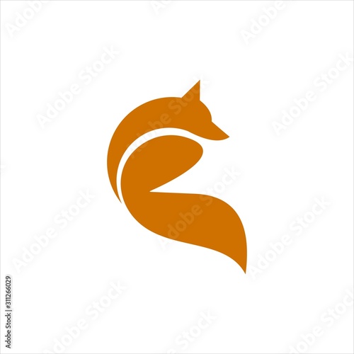 Fototapeta Naklejka Na Ścianę i Meble -  Fox vector modern animal graphic logo