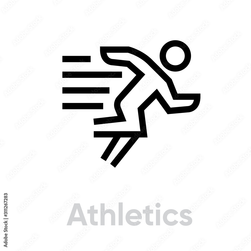 Athletic sprinter icon Athletic sprinter icon