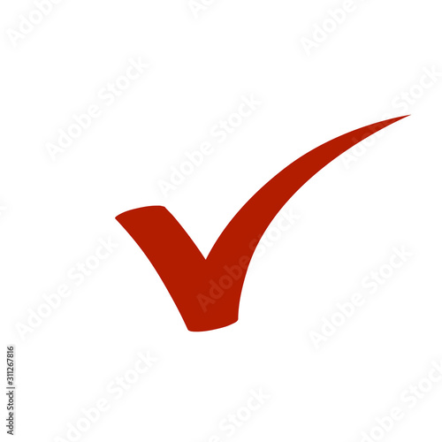 Checkmark color icon, vector 