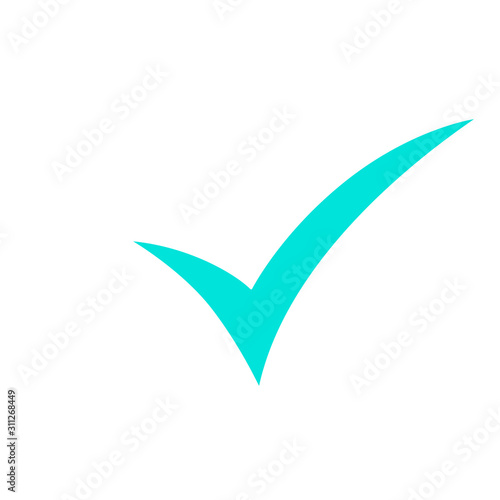 Checkmark color  icon, vector 