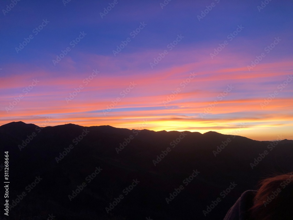 Obraz premium sunset in the mountains