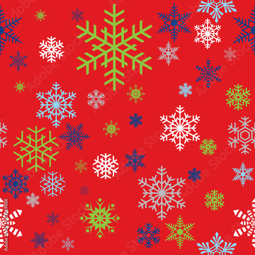 Wallpaper Mural Seamless Christmas snowflake wrapping paper pattern Torontodigital.ca