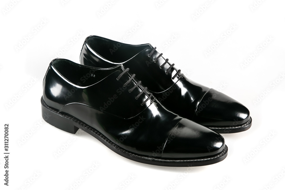 pair of black shoes isolated on white background pair of black shoes isolated on white background