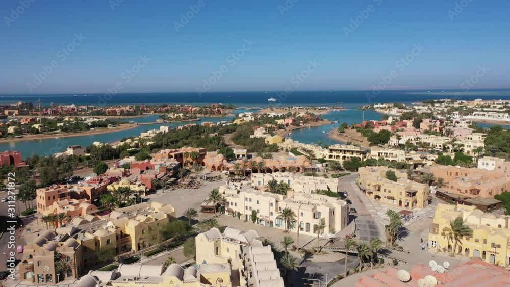 Drone overview of the Beautiful modern town in Egypt 9 Drone overview of the Beautiful modern town in Egypt 9