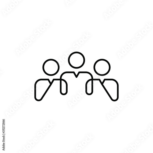 People connect icon design. Together community logo concept. Vector illustration