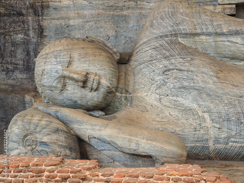 Sleeping Buddha in Pollonaruwa Temple