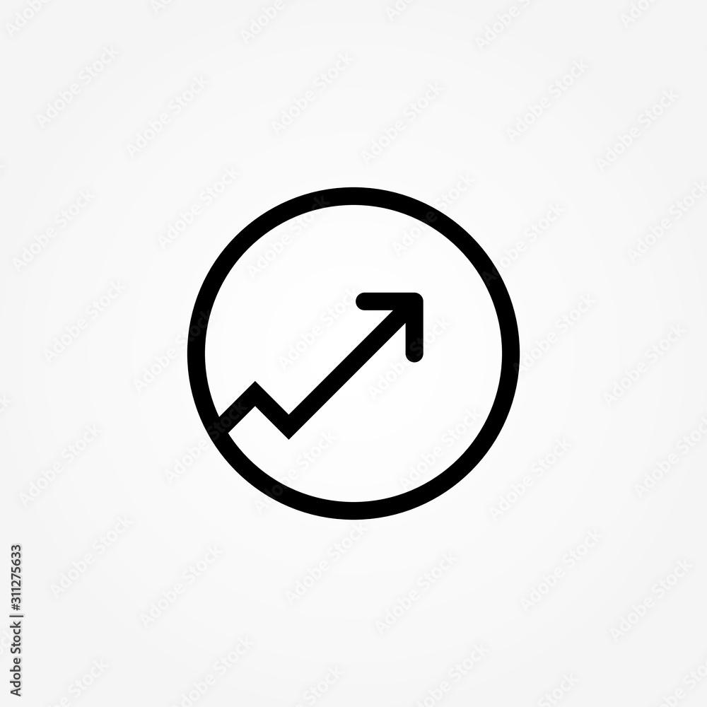 line graph icon, graph chart isolated , growth diagram illustration Vector chart line graph icon, graph chart isolated , growth diagram illustration Vector chart