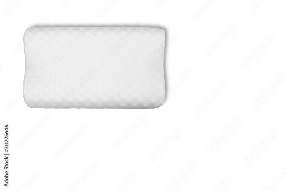 Obraz premium White latex pillow isolated on white background.