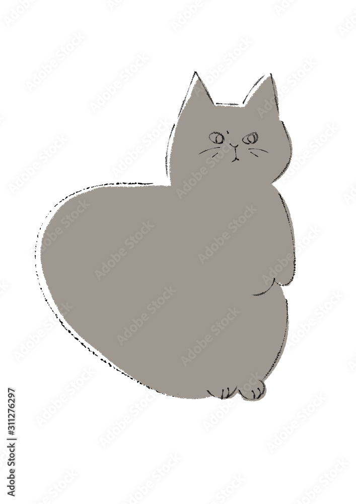 手描き ねこ 手描き ねこ