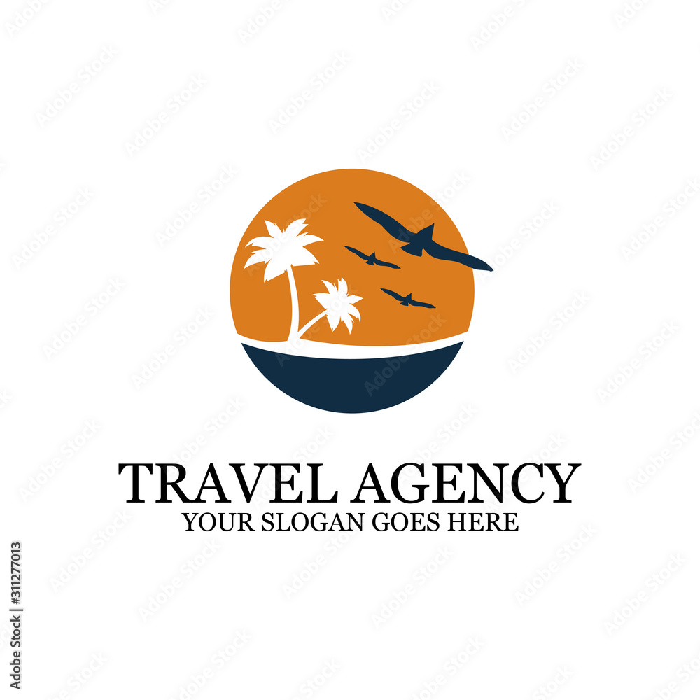 sunset Beach logo inspiration, travel logo designs sunset Beach logo inspiration, travel logo designs