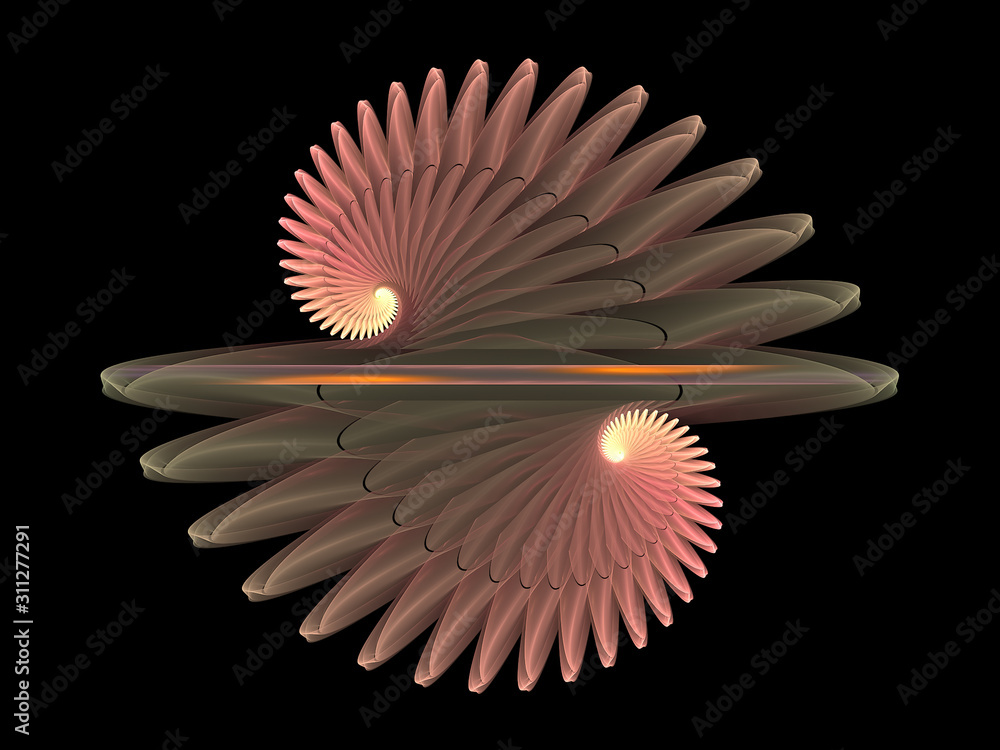 Abstract fractal spiral background, computer-generated illustration. Abstract fractal spiral background, computer-generated illustration.