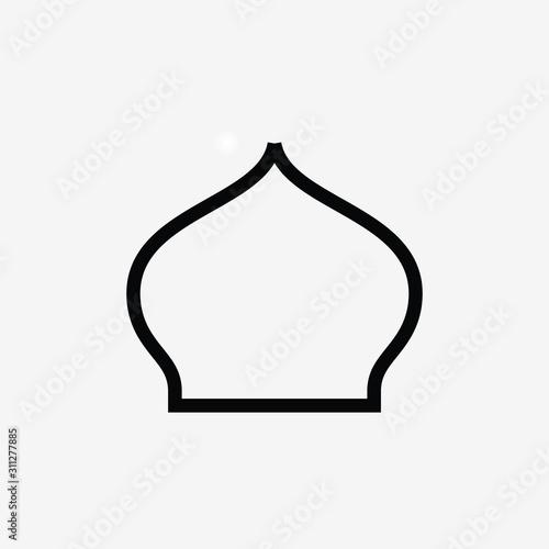 mosque icon vector. mosque sign on white background. mosque icon for web and app